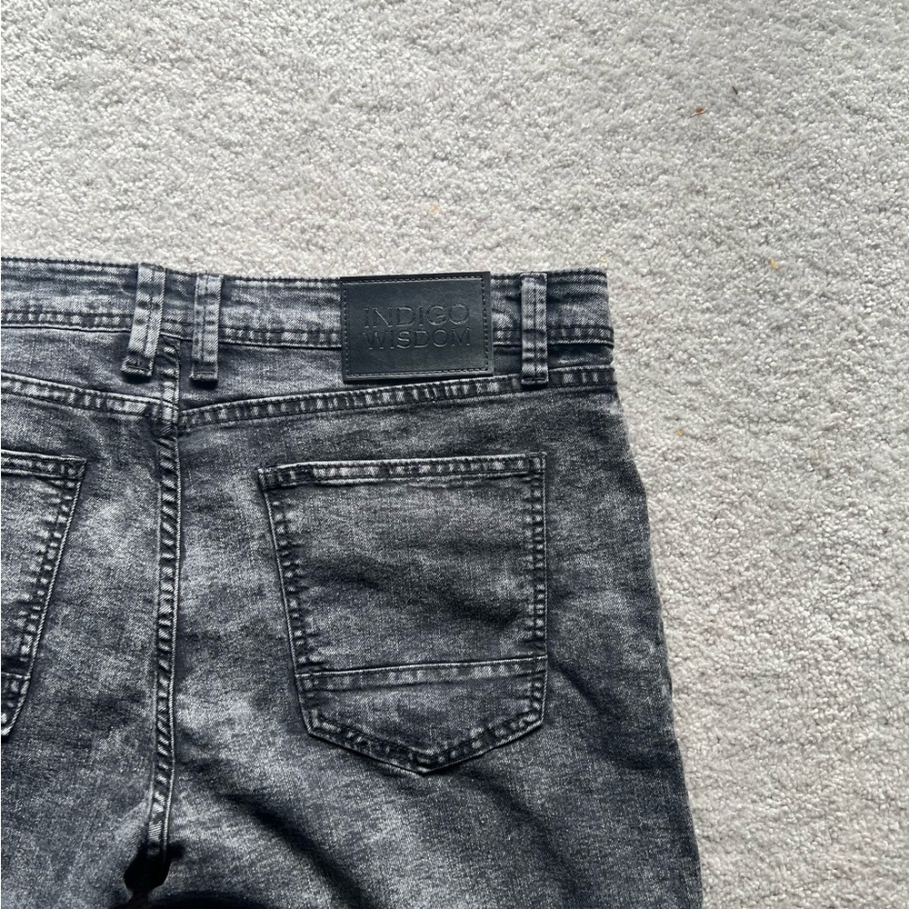 Black washed denim jeans
